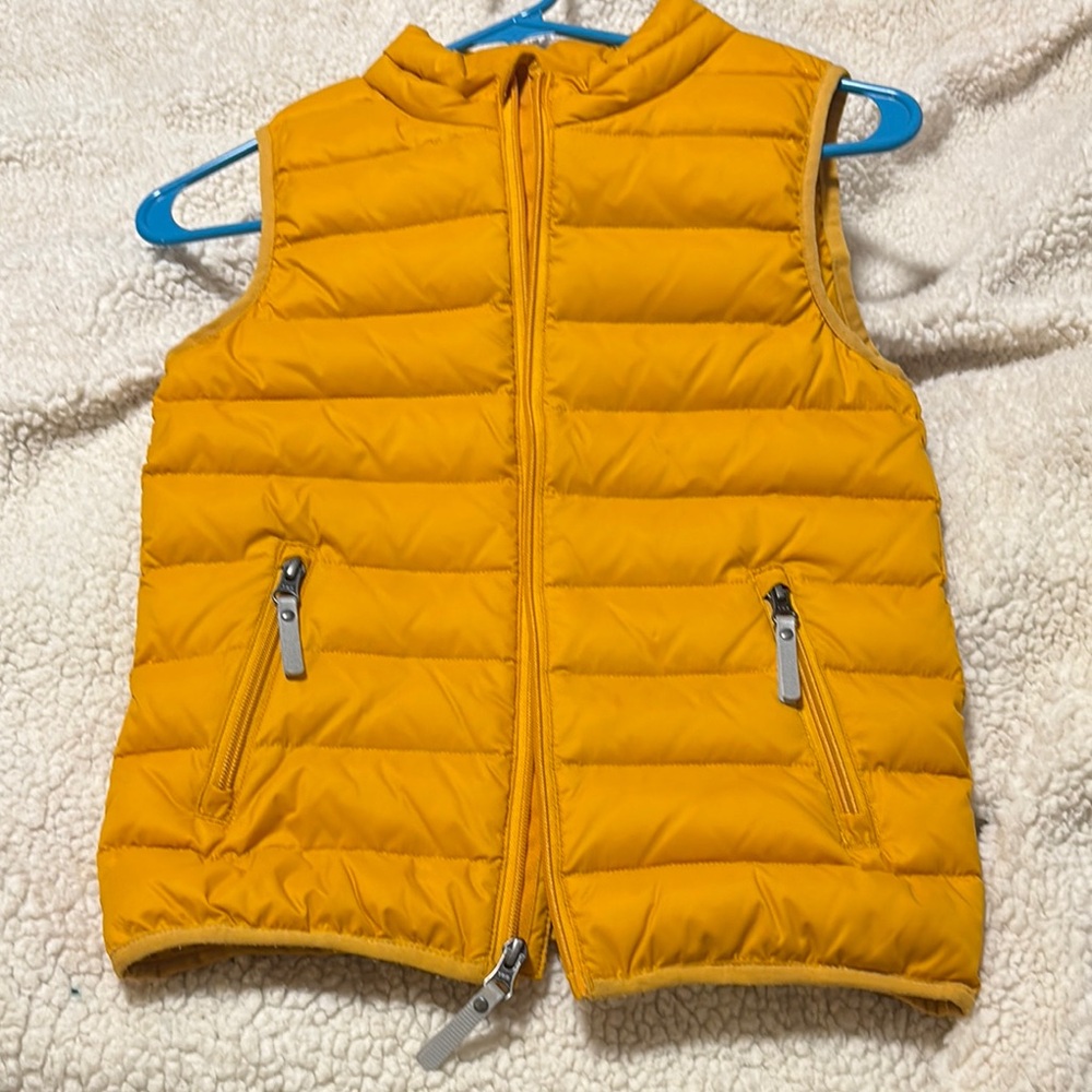 Hanna Andersson Yellow Quilted Puffer Vest